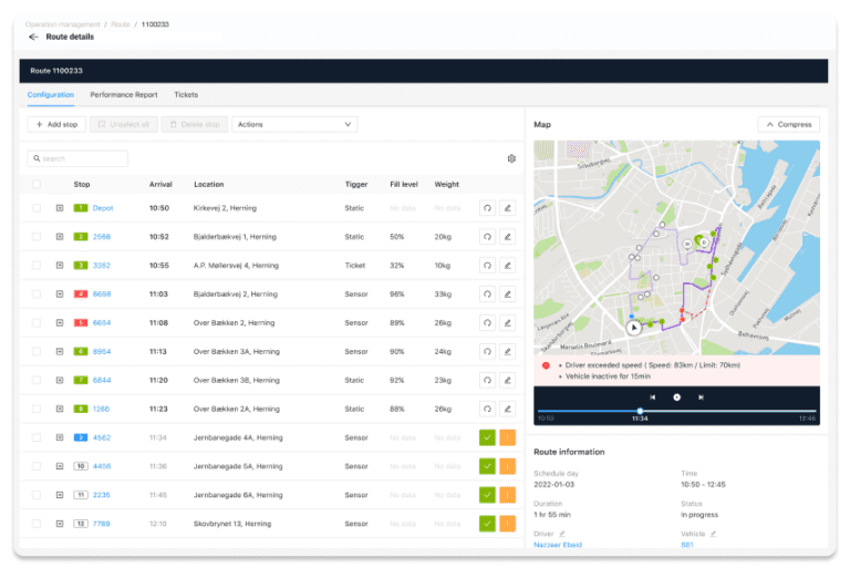 route planning & optimisation in waste management