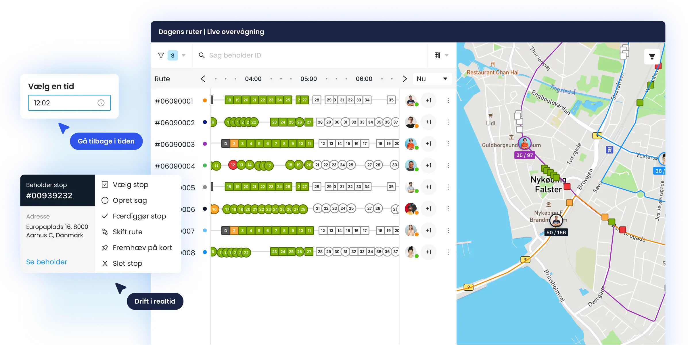 Live-overvågning af køretøjer   - WasteHero